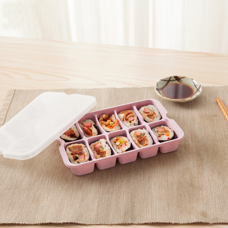 Műanyag dumpling tároló doboz a hűtőhöz – egyszerű stílus, gyorsfagyasztó rekesz, mikrokazőben melegítés