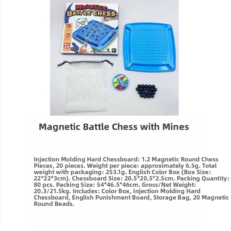 Magnetna šahovska slagalica igra za djecu – interaktivna stolna igra za logičko razmišljanje, magnetski kamen, prilagodljiva, uzrast 4–14