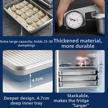 316 rozsdamentes acélból készült gombóc doboz, egyszerű kialakítás, engedélyezett magánmárka, fagyasztóhoz