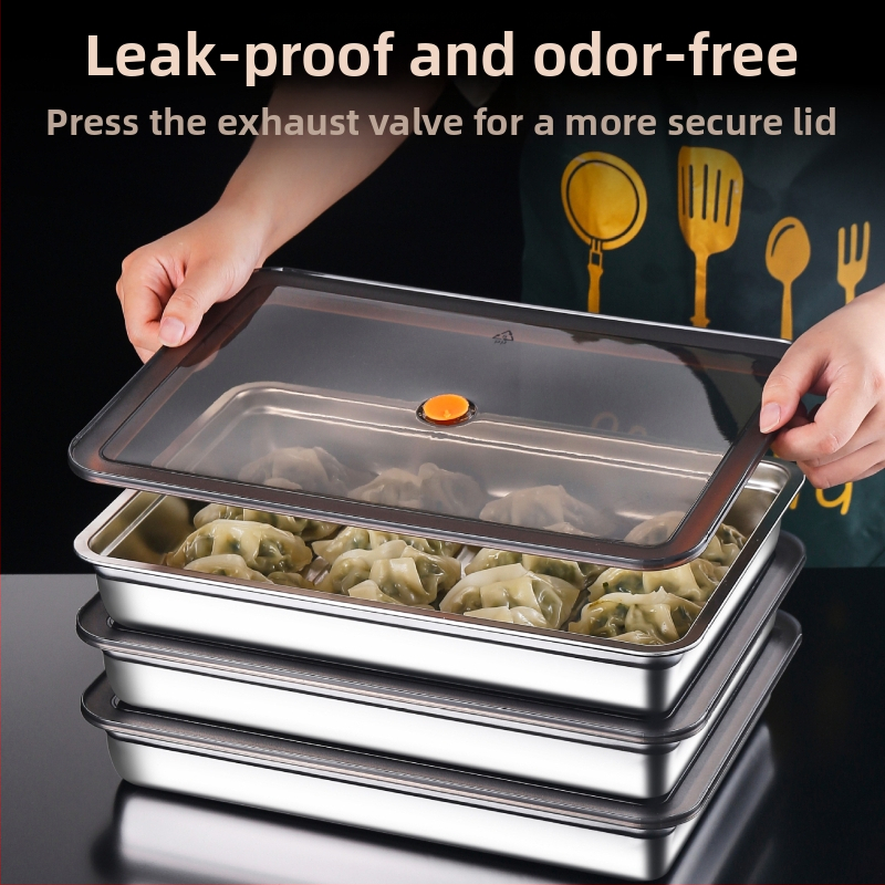 Nerđajući čelik kutija za skladištenje knedli u hladnjaku – očuvanje svježih namirnica i brzo zamrzavanje