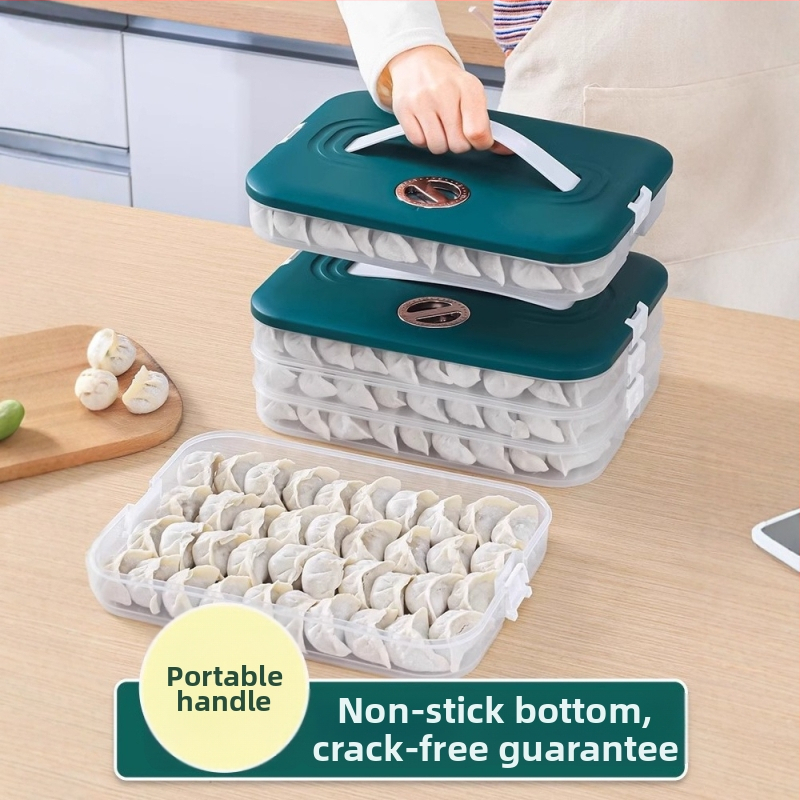 Viacvrstvová krabička na potraviny do chladničky a mrazničky, plast vhodný pre potraviny, škandinávsky štýl