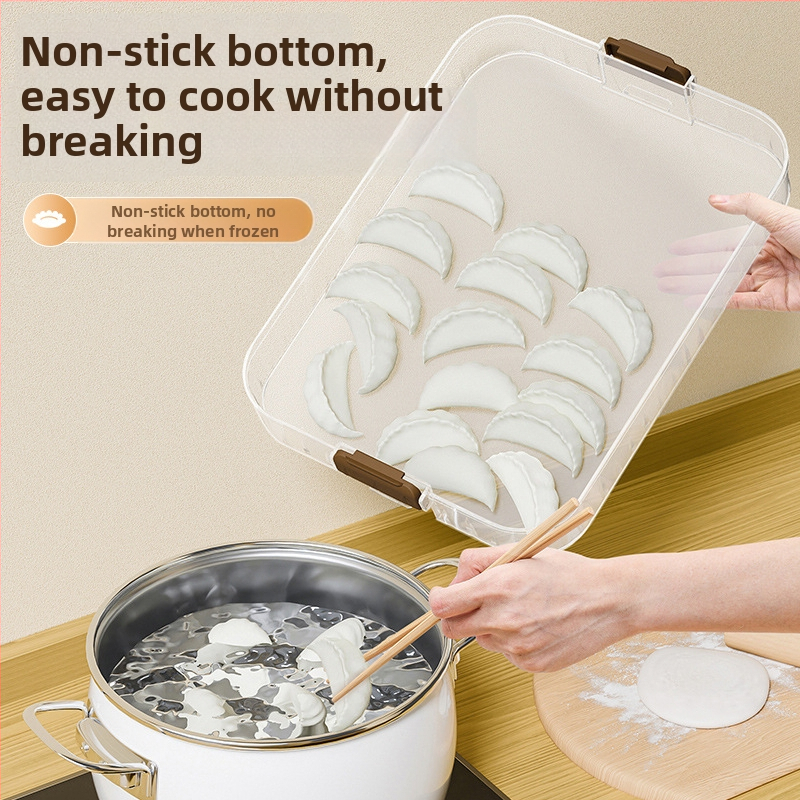 Gombóc tároló doboz, élelmiszer-minőségű műanyagból, egyszerű stílus, márka nélküli, fagyasztásra alkalmas