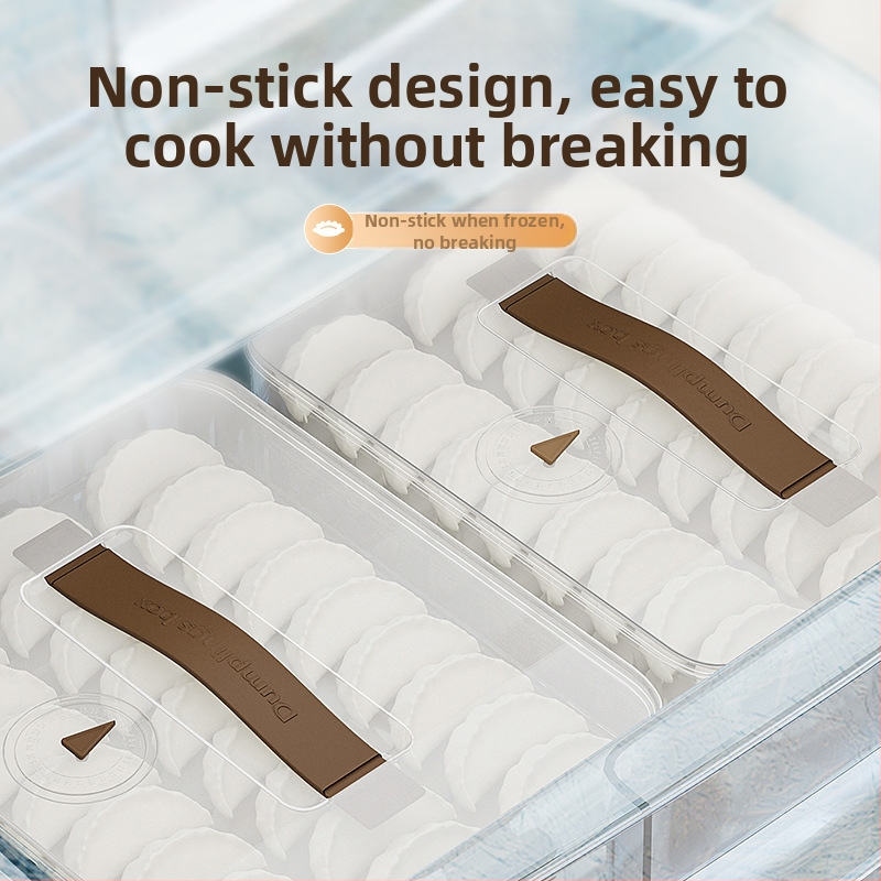 Gombóc tároló doboz, élelmiszer-minőségű műanyagból, egyszerű stílus, márka nélküli, fagyasztásra alkalmas