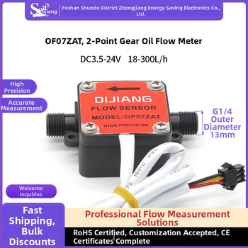 Ovál fogaskerekes olajáramlás-mérő, 10–300 L/h, G1/4, dízelhez, motorolajhoz, mézhez, tejhez, tisztítószerhez