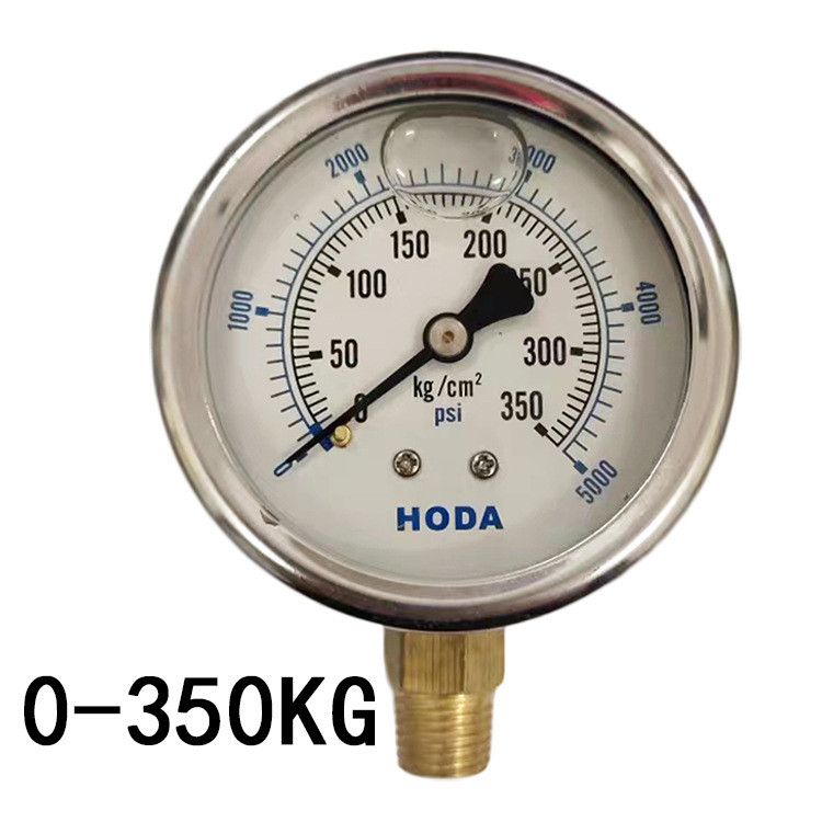 HODA Šok-otporn tlakometar YN-60, kućište od nehrđajućeg čelika, raspon mjerenja 10, navoj 1/4, točnost 2,5