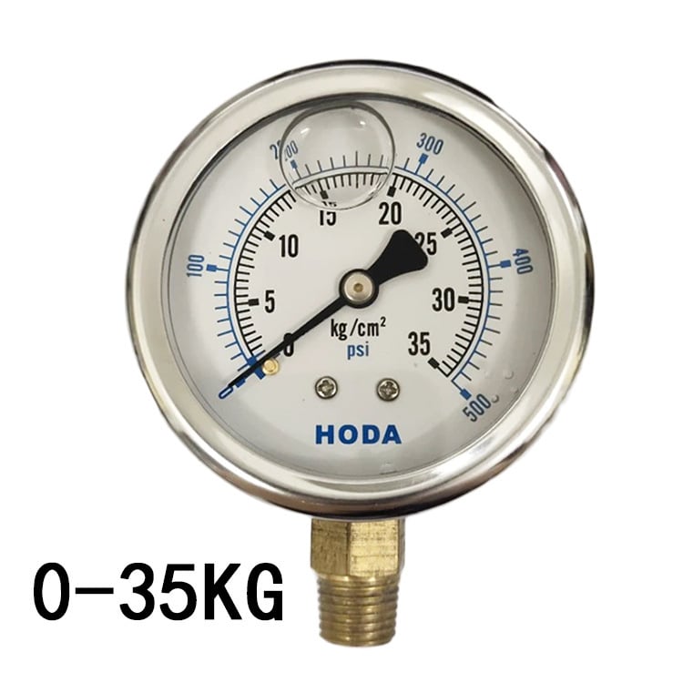 HODA Šok-otporn tlakometar YN-60, kućište od nehrđajućeg čelika, raspon mjerenja 10, navoj 1/4, točnost 2,5