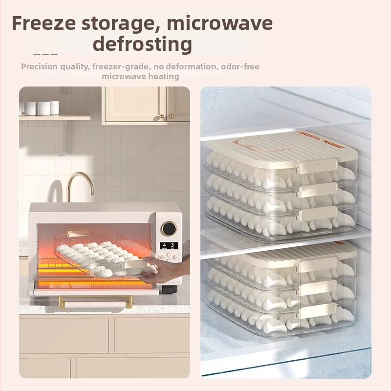 Box na knedle, veľká kapacita, viacvrstvový, s časovačom, plast, nordický štýl