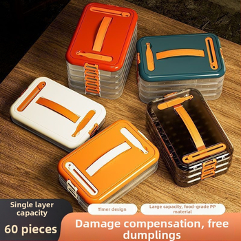 Domáci box na knedličky, viacvrstvová skrinka na uskladnenie potravín v chladničke, materiál: plast vhodný pre potraviny, štýl: ľahký luxus