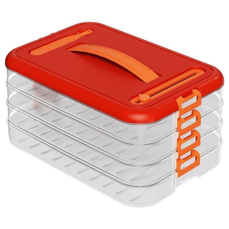 Cutie pentru găluște de uz casnic, cutie multistrat pentru depozitare la frigider, material: plastic alimentar, stil: lux ușor