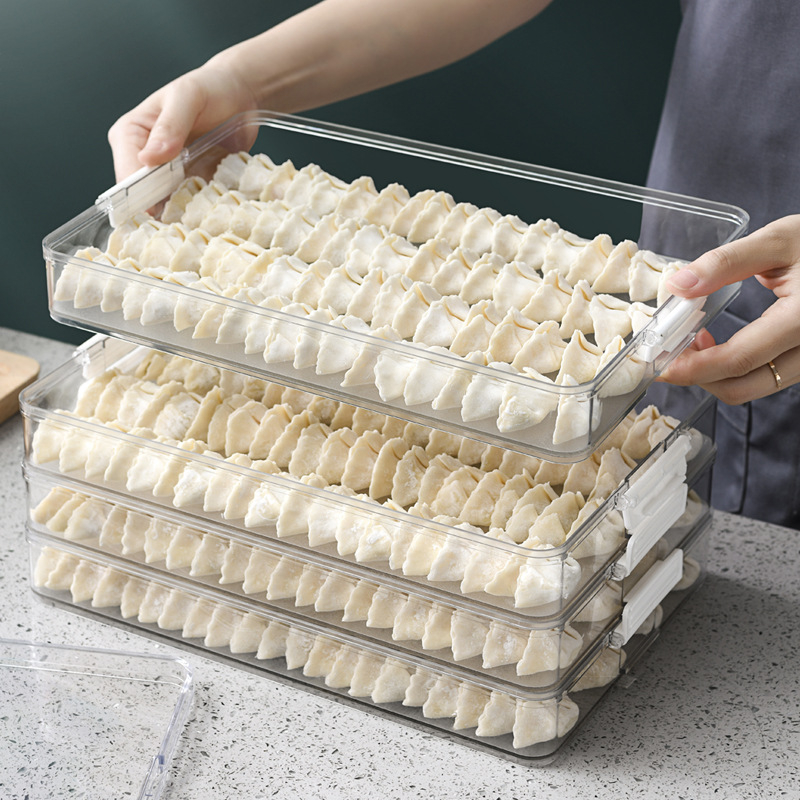 Kutija za zamrzavanje knedli – plast za hranu, prozirna, jednostavan dizajn