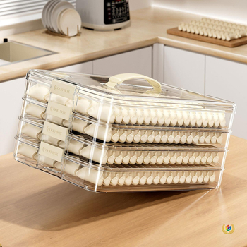 Gombóc tároló doboz, többszintű, nagy kapacitású, élelmiszer-minőségű műanyag, gyorsfagyasztó funkció, időzítő tárolás