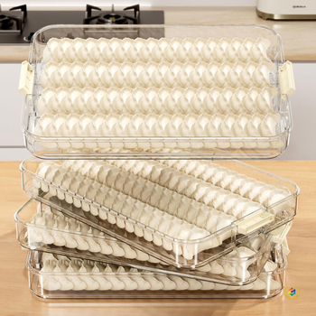 Gombóc tároló doboz, többszintű, nagy kapacitású, élelmiszer-minőségű műanyag, gyorsfagyasztó funkció, időzítő tárolás