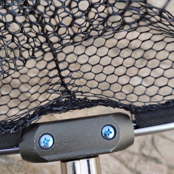 Cap de plasă din aliaj de aluminiu, retractabil, cu tijă telescopică și plasă cu ochiuri groase