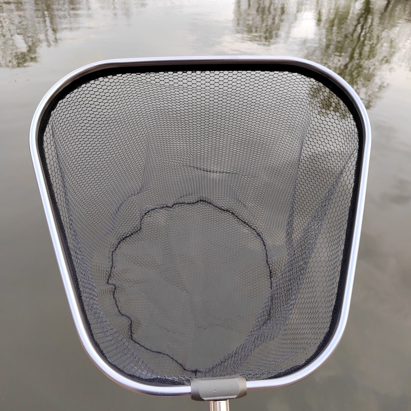 Cap de plasă din aliaj de aluminiu, retractabil, cu tijă telescopică și plasă cu ochiuri groase