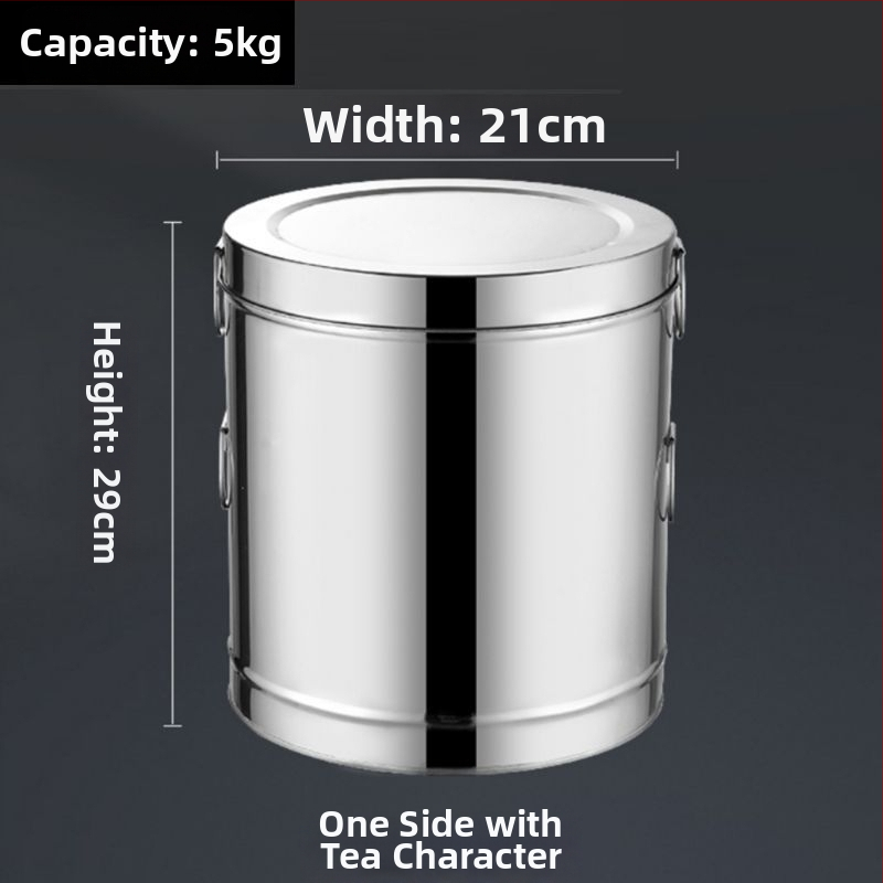 Μεταλλικός κάδος αποθήκευσης ρυζιού, ανθεκτικός στην υγρασία, χωρητικότητα κάτω από 4 λίτρα, απλός σχεδιασμός