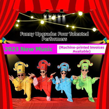 Πλήρες σετ χορευτικών κοστουμιών με εξοπλισμό για τέσσερις ερμηνευτές, Shengmingda flat ύφασμα, unisex, Χειμώνας 2023