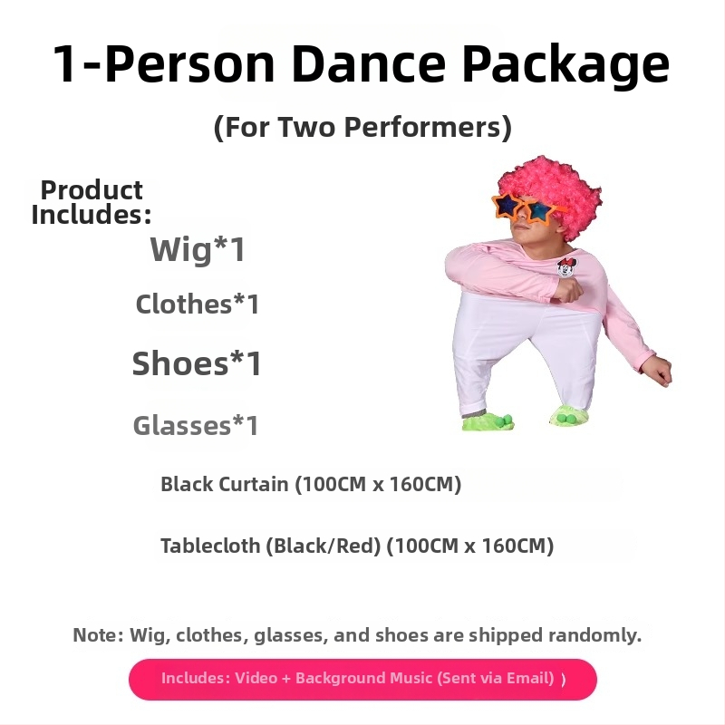 Πλήρες σετ χορευτικών κοστουμιών με εξοπλισμό για τέσσερις ερμηνευτές, Shengmingda flat ύφασμα, unisex, Χειμώνας 2023