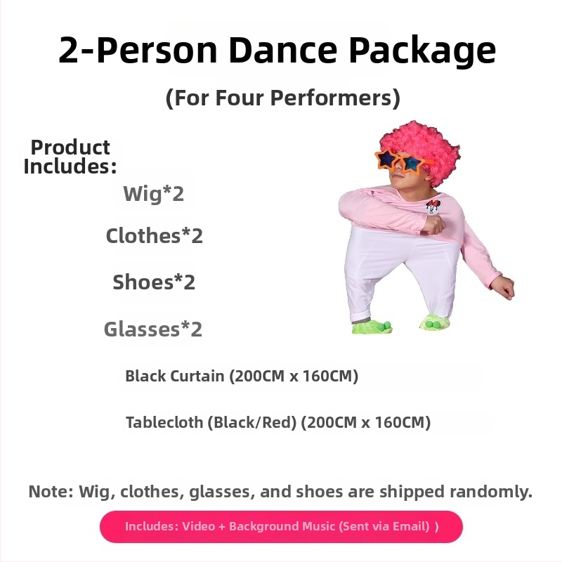 Πλήρες σετ χορευτικών κοστουμιών με εξοπλισμό για τέσσερις ερμηνευτές, Shengmingda flat ύφασμα, unisex, Χειμώνας 2023