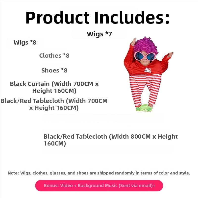 Πλήρες σετ χορευτικών κοστουμιών με εξοπλισμό για τέσσερις ερμηνευτές, Shengmingda flat ύφασμα, unisex, Χειμώνας 2023