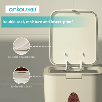 Δοχείο αποθήκευσης ρυζιού και κόκκων, προσαρμοσμένο, με σφραγιζόμενο καπάκι κατά της υγρασίας και των εντόμων, με διαχωριστή, χωρητικότητας άνω των 10 λίτρων