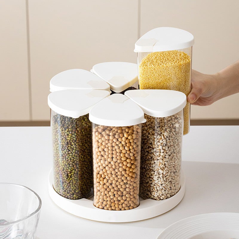 Kutija za hranu, plastika, 3.1–4 L, okrugli oblik, moderni minimalistički stil