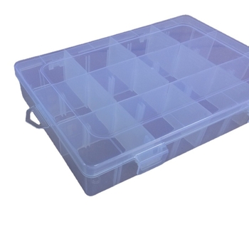 Proziran plastični organizator s 12 pretinaca za nakit i sitne predmete