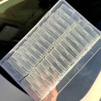 Kutija za skladištenje na stolu, veliki set od 26 kutija, prozirni PP plast, s pregradama