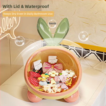 Hajgumi tároló doboz – aranyos stílus, hajgumik, hajcsatok és ékszerek rendezője a sminkasztalon; Anyag: Más; Márka: Nincs privát márka