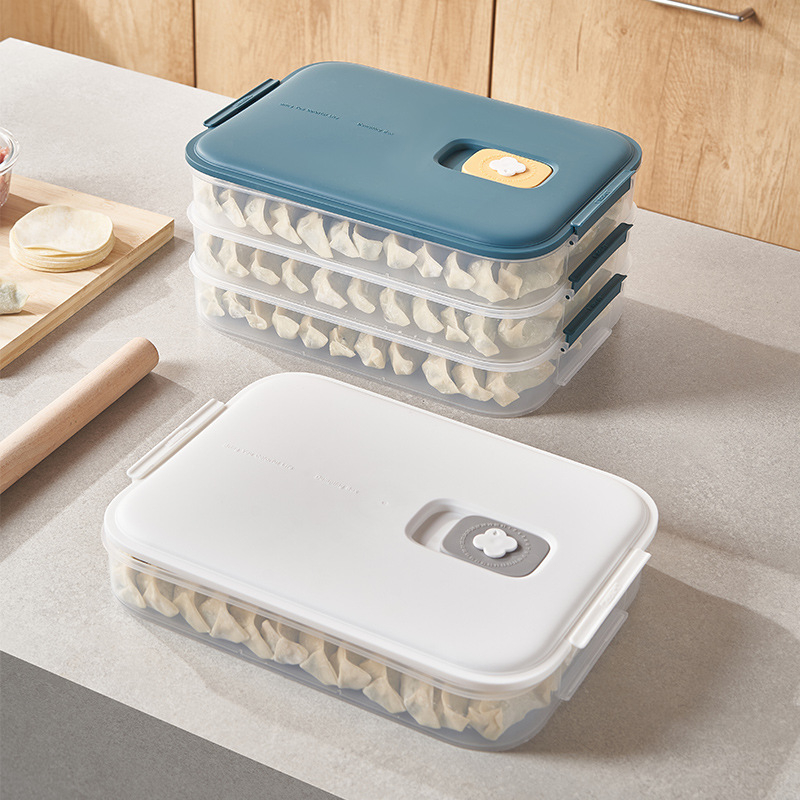 PP dumpling ebédes doboz – hűtő- és fagyasztóálló, könnyű luxus stílus, magáncímkére kész