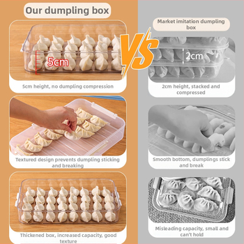 Többszintes gombóc tároló háztartási hűtőhöz, élelmiszer-minőségű műanyag, nagy kapacitású fagyasztó