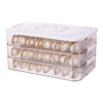 Többszintes gombóc tároló háztartási hűtőhöz, élelmiszer-minőségű műanyag, nagy kapacitású fagyasztó