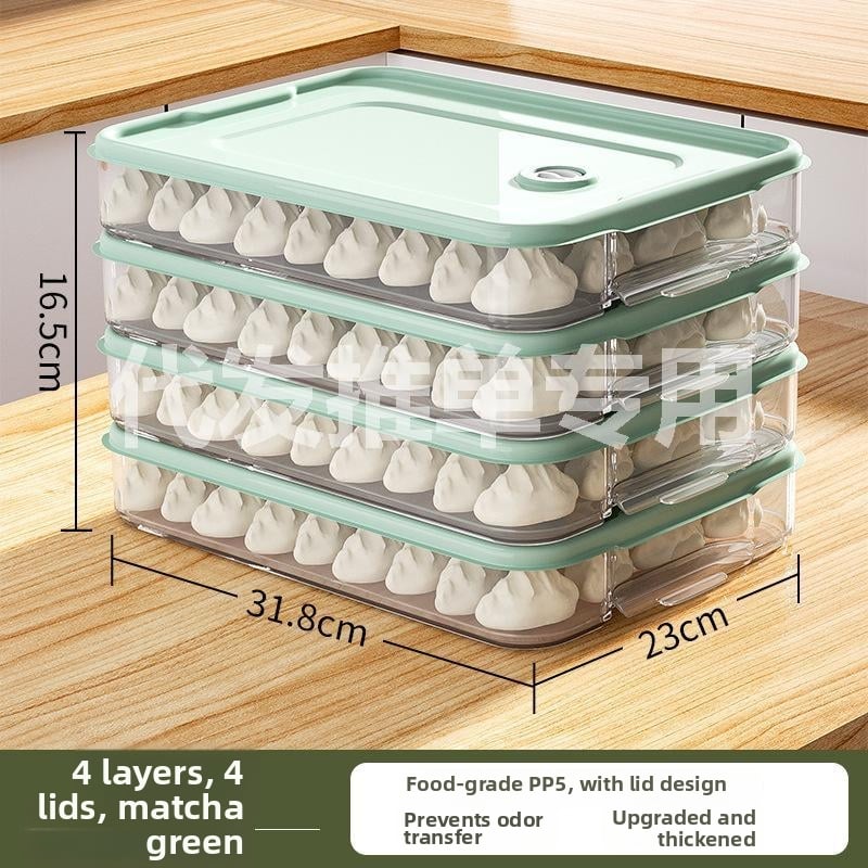 Gombóc doboz, 4-rétegű szigetelt tálca 4 fedéllel, műanyag, minimalist