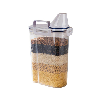Δοχείο αποθήκευσης δημητριακών πέντε κόκκων, κουζίνας, χωρητικότητας 2.1–3L, υλικό PP