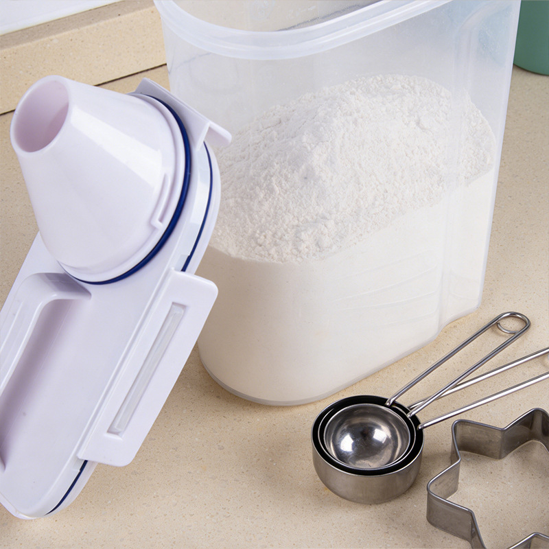 Δοχείο αποθήκευσης δημητριακών πέντε κόκκων, κουζίνας, χωρητικότητας 2.1–3L, υλικό PP