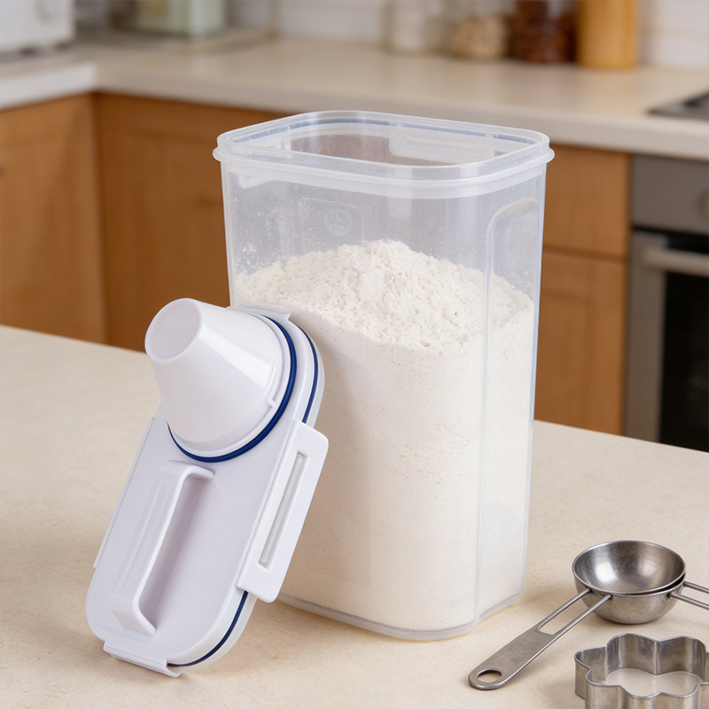 Δοχείο αποθήκευσης δημητριακών πέντε κόκκων, κουζίνας, χωρητικότητας 2.1–3L, υλικό PP