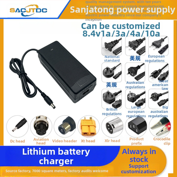 8.4V Li-ion batériás töltő, 1 slot, vstup 100-240V, výstup 8.4V, nabíjacie prúdy 1A/3A/4A/5A/10A