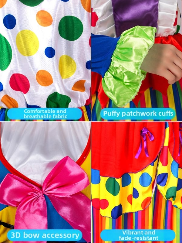 Φόρεμα κλόουν ενηλίκων για σκηνική παράσταση, Starshine, πολυεστέρας 95%+