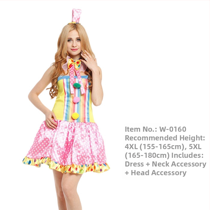 Φόρεμα κλόουν ενηλίκων για σκηνική παράσταση, Starshine, πολυεστέρας 95%+