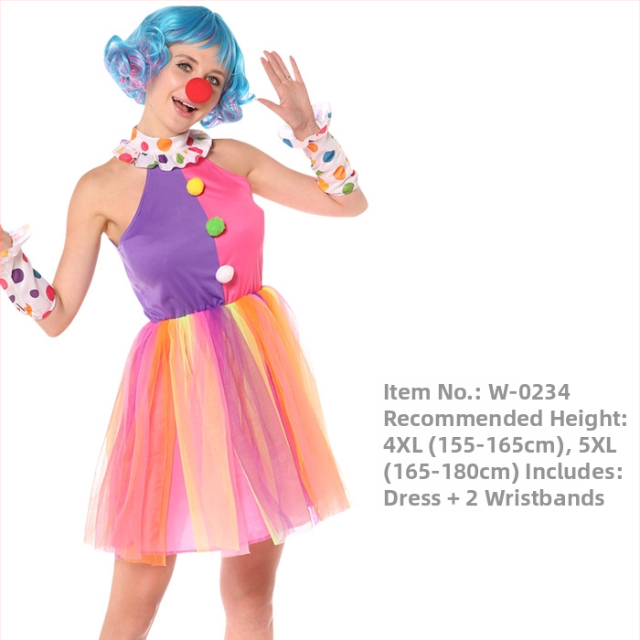 Φόρεμα κλόουν ενηλίκων για σκηνική παράσταση, Starshine, πολυεστέρας 95%+