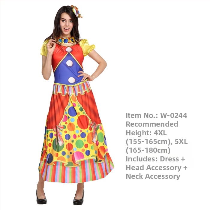 Φόρεμα κλόουν ενηλίκων για σκηνική παράσταση, Starshine, πολυεστέρας 95%+