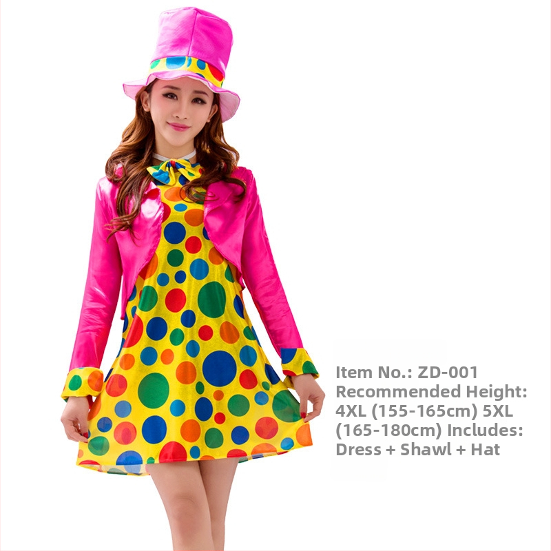 Φόρεμα κλόουν ενηλίκων για σκηνική παράσταση, Starshine, πολυεστέρας 95%+