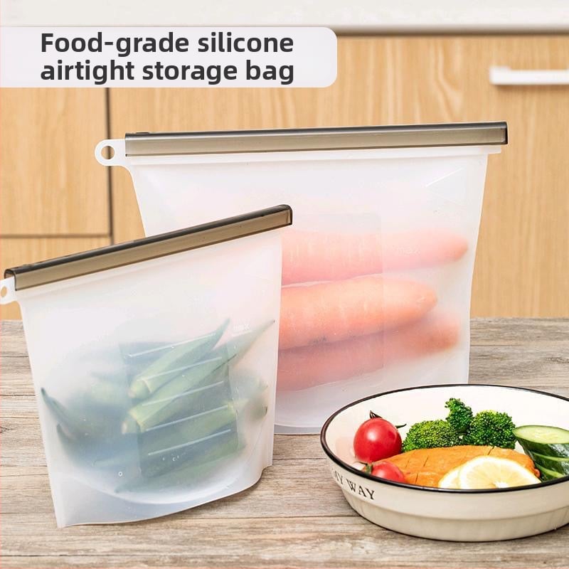 Silikonska vrećica za čuvanje hrane – kvaliteta hrane, otporna na visoke temperature, zatvaračka vrećica za voće i povrće, višekratna upotreba, tiskanje logotipa i prilagođavanje