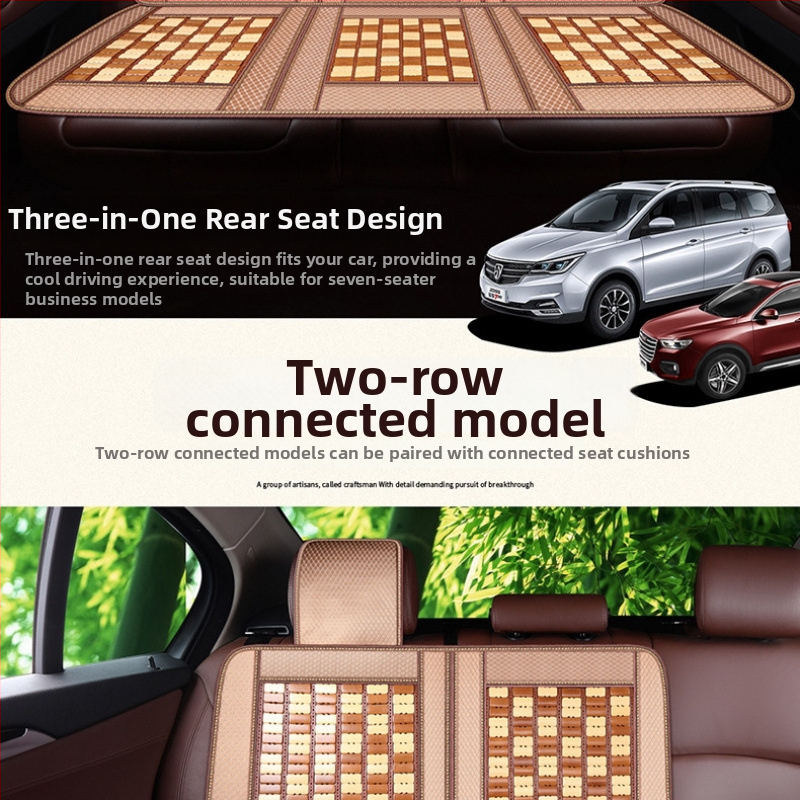 Ventilovaná podložka pod sedadlo do auta s bambusovým povrchom a goose down výplňou na leto, značka Unique