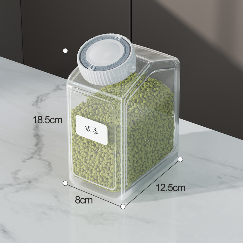 Recipient de depozitare orez – plastic PP alimentar, etanș, rezistent la umezeală și la insecte, capacitate 6–7 L, stil modern minimalist