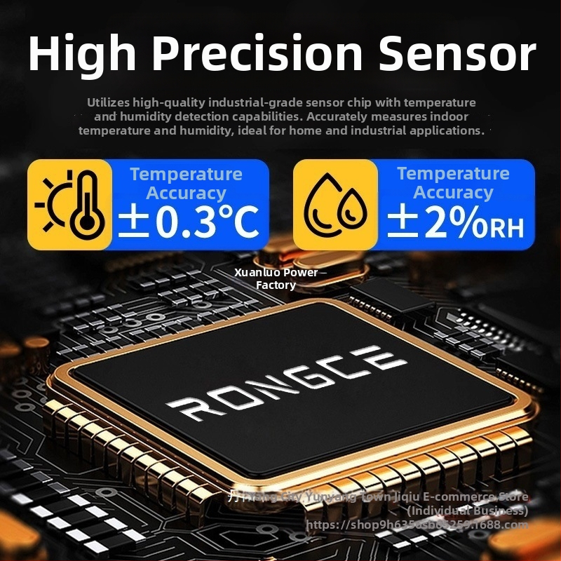 Registrator industrial de înaltă precizie pentru temperatură și umiditate, pentru uz în interiorul fabricilor; alimentare prin priză; compatibil cu etichetare proprie