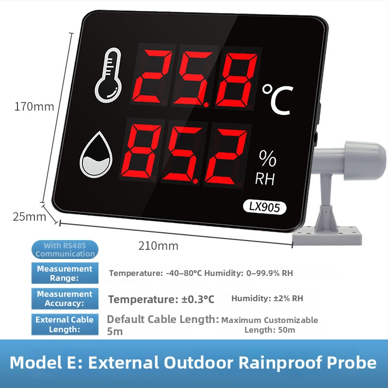 Registrator industrial de înaltă precizie pentru temperatură și umiditate, pentru uz în interiorul fabricilor; alimentare prin priză; compatibil cu etichetare proprie