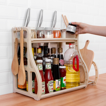 Regal za začine i kuhinjski organizator – bez bušenja, sklopivi plastični spremnik za štapiće za jelo i noževe
