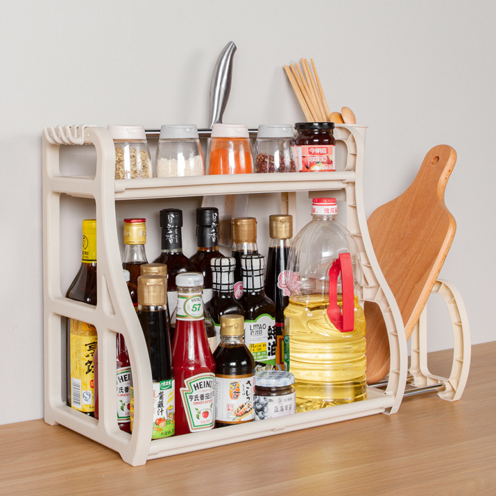 Regal za začine i kuhinjski organizator – bez bušenja, sklopivi plastični spremnik za štapiće za jelo i noževe