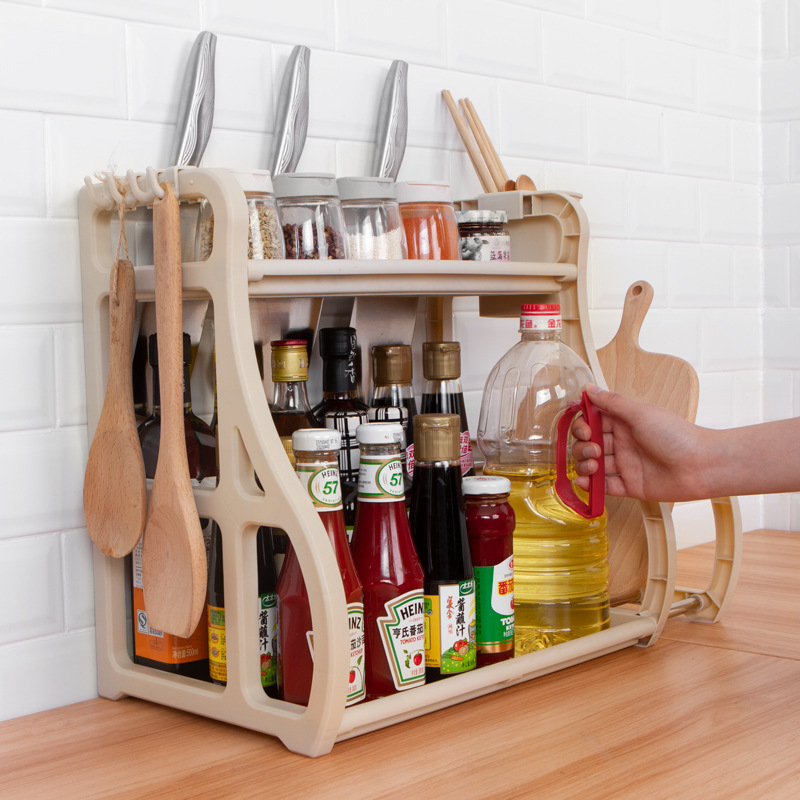 Regal za začine i kuhinjski organizator – bez bušenja, sklopivi plastični spremnik za štapiće za jelo i noževe