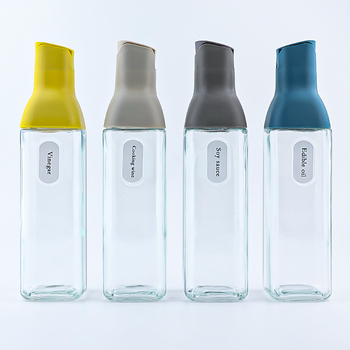 Staklena posuda za ulje s automatskim otvaranjem i zatvaranjem, kuhinjska boca za umake, Dashun Glass, moderan minimalistički stil, prilagodba logotipa